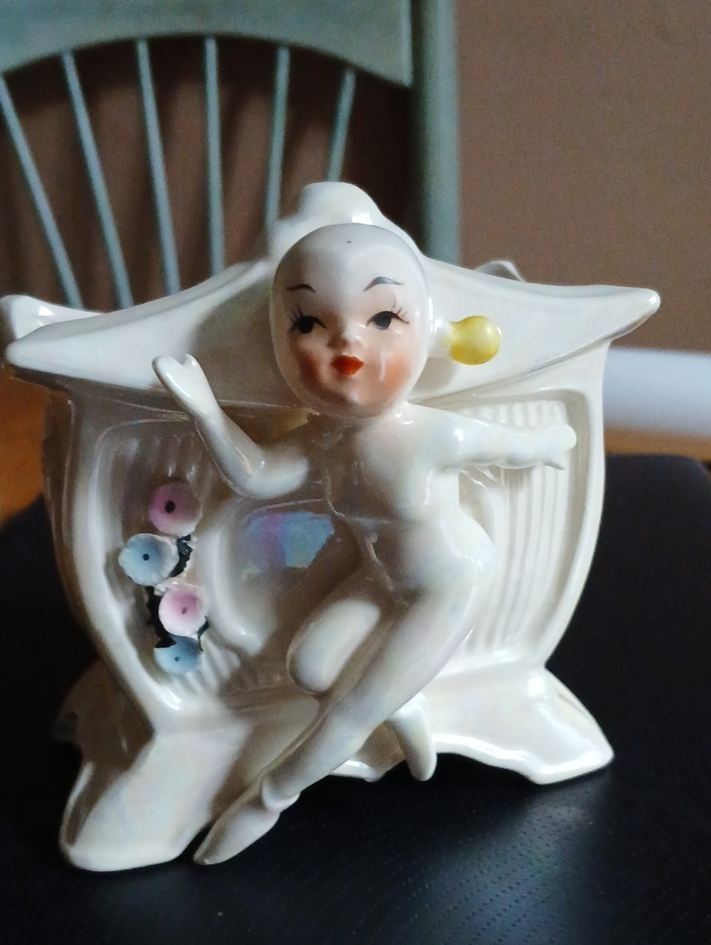 Vintage Lefton Pixie Figurine Planter